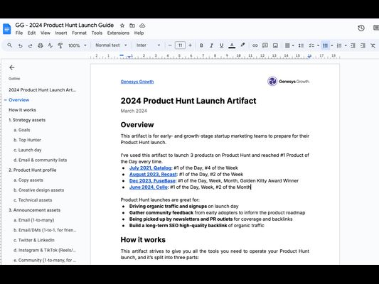 2024 Product Hunt Launch | Guide + Templates