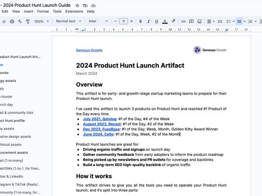 2024 Product Hunt Launch | Guide + Templates