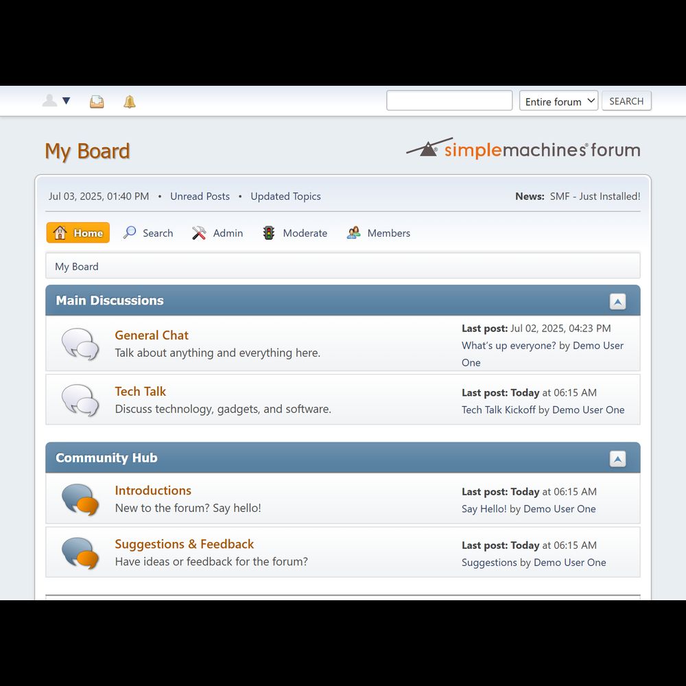 Feature-Packed Forum Hub