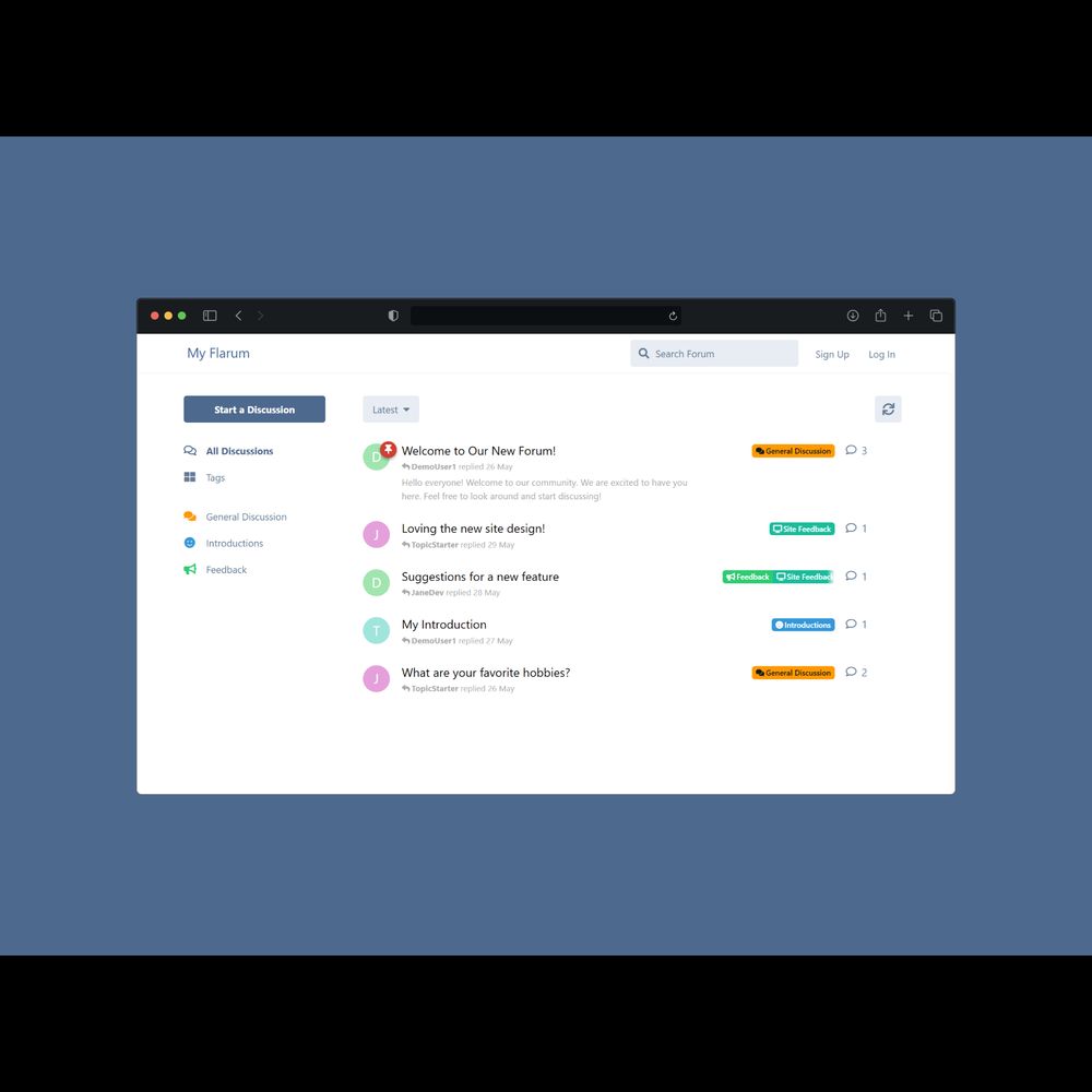 Minimalist Forum System