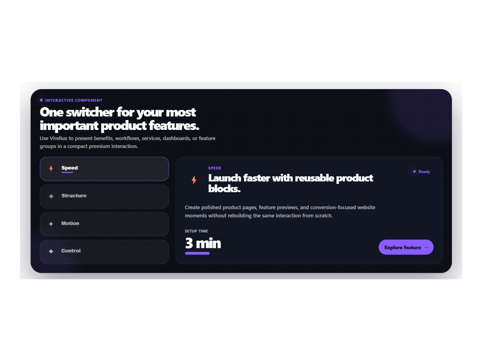 VirelluFeatureSwitch preview