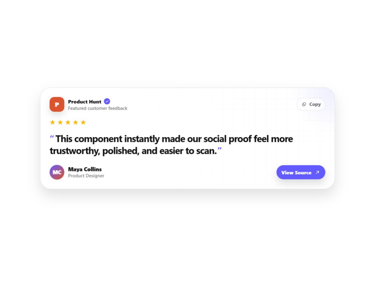 Credora Embed preview